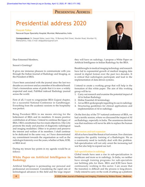 (PDF) Presidential address 2020