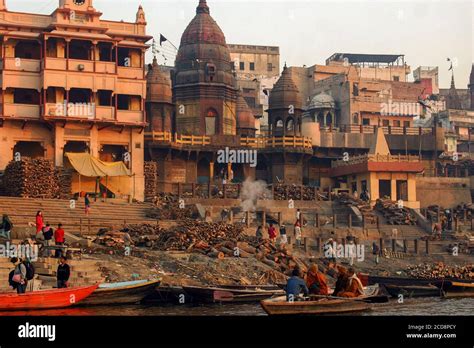 Manikarnika Ghat Varanasi Stock Photo - Alamy