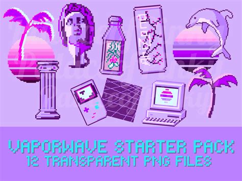 Vaporwave Aesthetic Clip Art Icons – Palace of Pinky