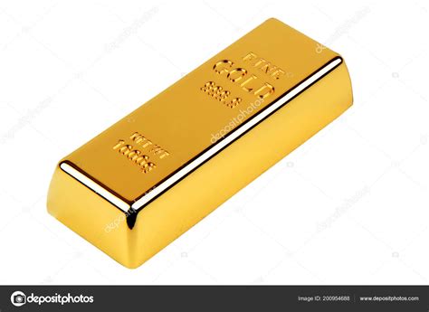 Isolated 1000 Gram Gold Bar 999 White Background Stock Photo by ...