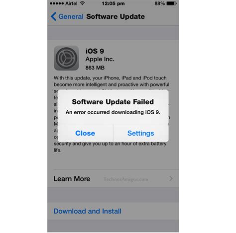 iOS 'Software Update Failed' Error on iPhone, iPad