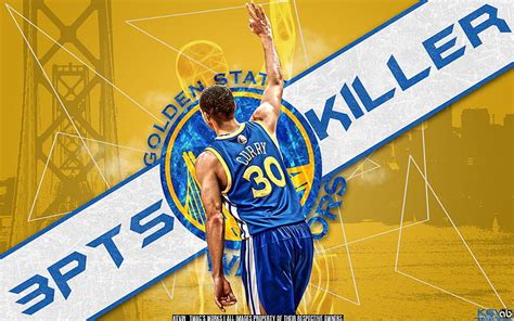 HD wallpaper: blue and yellow Stephen Curry 30 jersey, basketball, NBA ...