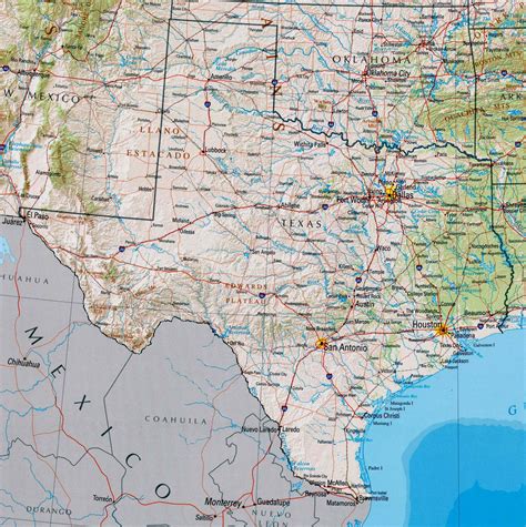 Maps of Texas - Texan Flags, Maps, Economy, Geography, Climate, Natural Resources, Current ...