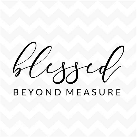 Blessed Beyond Measure vinyl wall art sticker home words | Etsy