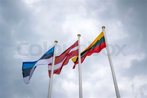 Flags of the Estonia, Latvia and Lithuania | Stock image | Colourbox