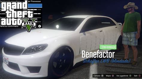 GTA 5 Online | Benefactor Schafter V12, LWB | Aceleración y Velocidad Tope - YouTube