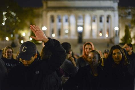 Columbia students protest Trump election on College Walk