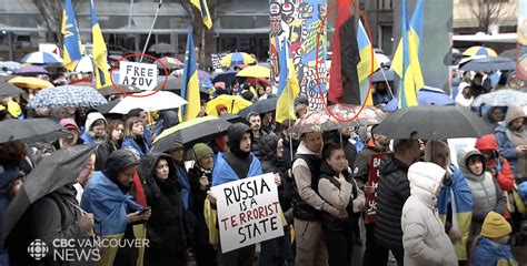 UA POV: Banderite Flag and Pro-Nazi Slogan Seen at Vancouver Pro-Ukraine Rally : r ...