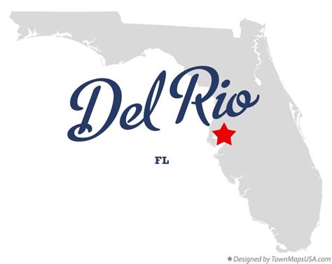 Map of Del Rio, FL, Florida