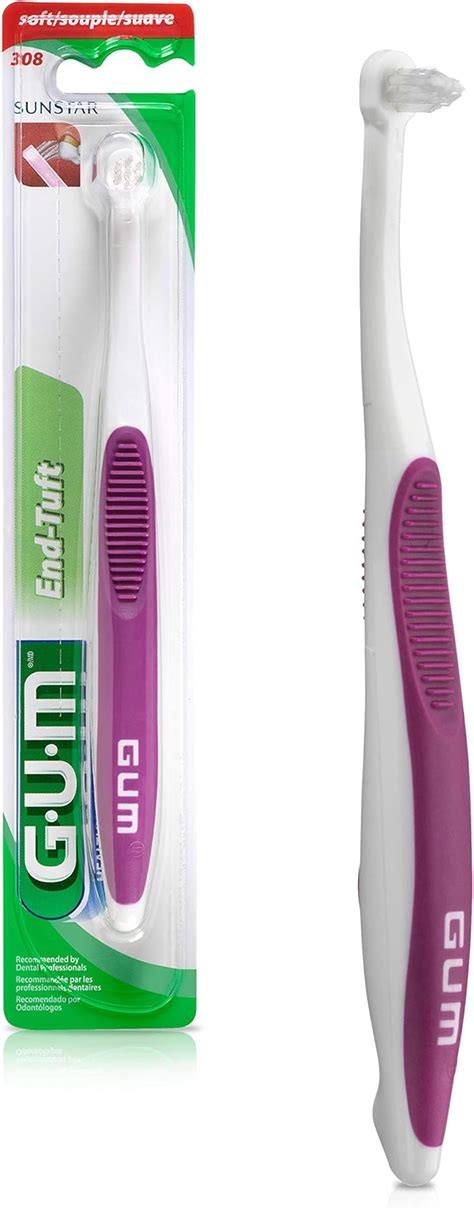 Amazon.com : GUM End Tuft Toothbrush - Extra Small Head For Hard-to-Reach Areas - Implants, Back ...