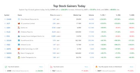 Top Stock Gainers Today - StockScan