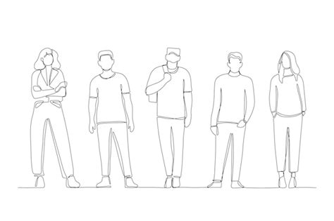 Free Vector | Hand drawn crowd drawing illustration