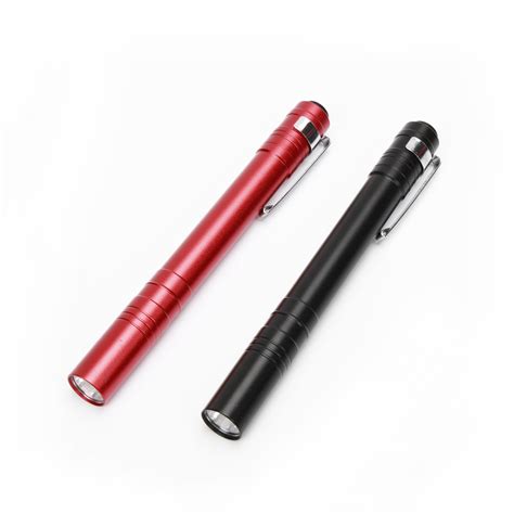 Hyper Tough 25-Lumen Portable Aluminum Penlight Flashlight,Black,Red ...