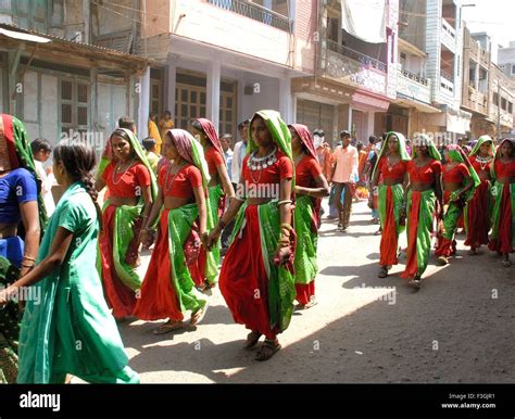 Tribal woman ; holy festival ; district Vadodara ; Gujarat ; India ...