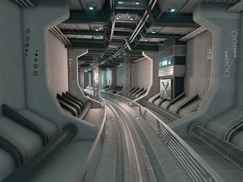 Sci Fi underground tunnel 3D model | CGTrader