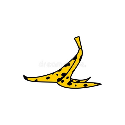 Banana Peel Isolated. Old Rotten Banana Peel Stock Vector ...