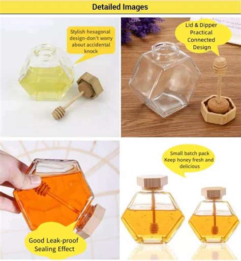 Hexagon Honey Jars wholesale Factory | Glass Honey Jars Bulk Supplier