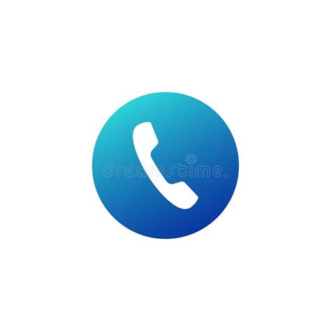 Phone Icon, Handset Icon in Circle. Telephone Symbol for Your Design ...