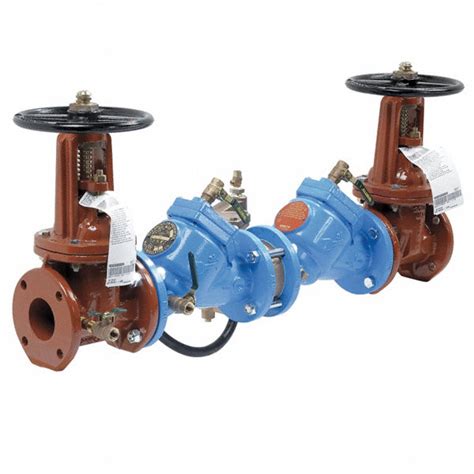 WATTS Reduced Pressure Zone Backflow Preventer, Cast Iron, Watts 909 Series, Flanged Connection ...