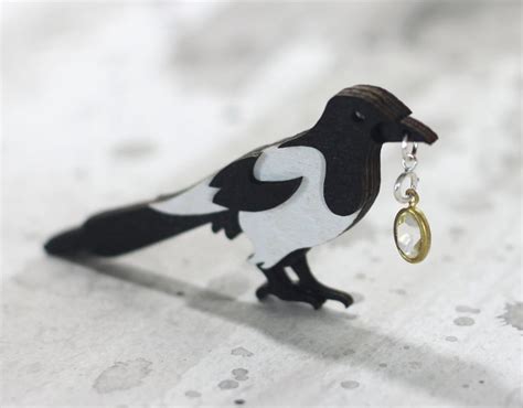 Magpie Thief Brooch Omens Collection - Etsy Canada | Brooch, Vintage brooches, Vintage jewelry