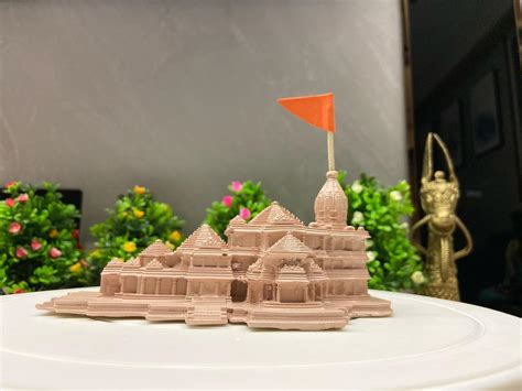 VONITY ayodha Ram mandir Janmabhoomi Model Statue Temple Exclusive Resin Material 3D Temple ...