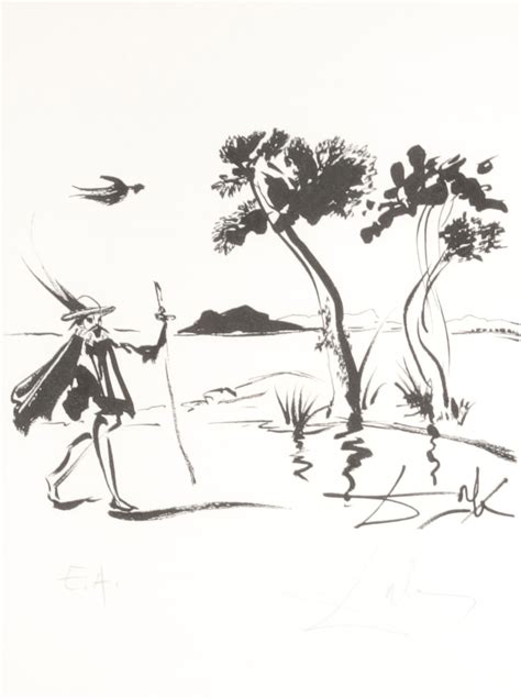 Salvador Dali. 1978. “The Walk of Don Quixote”. Engraving in ...