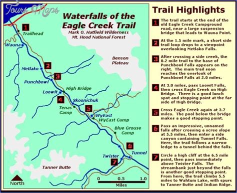 Oregon Hiking Trail Maps - ToursMaps.com