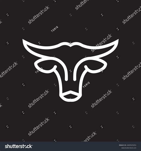 Bull Head Outline Logo Design Vector Stock Vector (Royalty Free ...