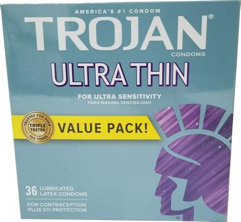 Amazon.com: Trojan Ultra Thin Condom 36ct (2 Pack): Health & Personal Care