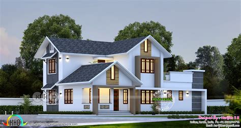 Sloped Roof Simple House Design at Kollam - Kerala Home Design and Floor Plans - 9K+ Dream Houses