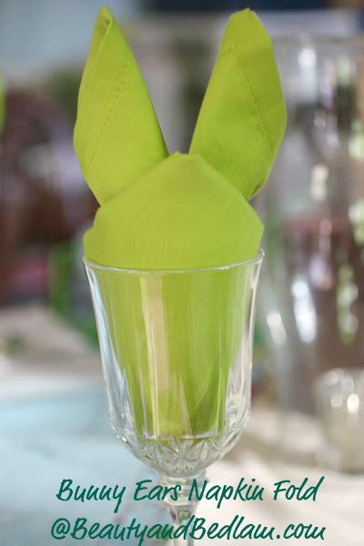 Bunny Napkin Fold, Easter Napkin Fold