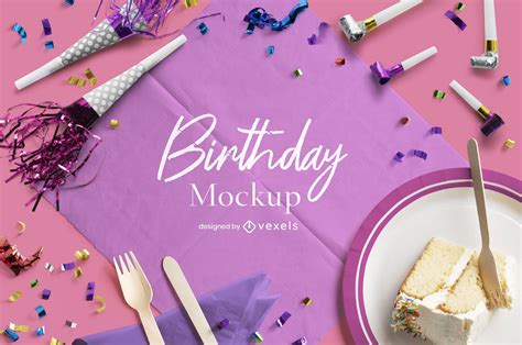 Birthday PSD Mockup Editable Template to Download