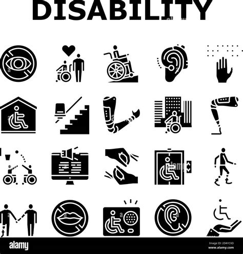 Disability Technology Collection Icons Set Vector Stock Vector Image & Art - Alamy