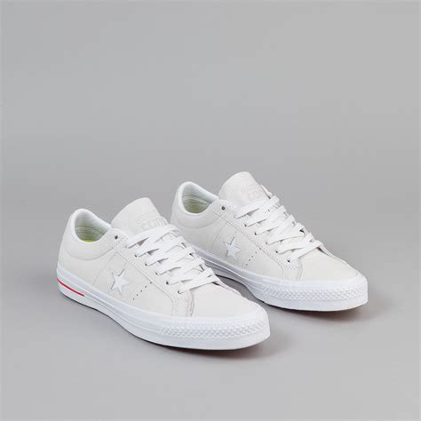 Converse One Star Pro Leather Shoes - White | Flatspot