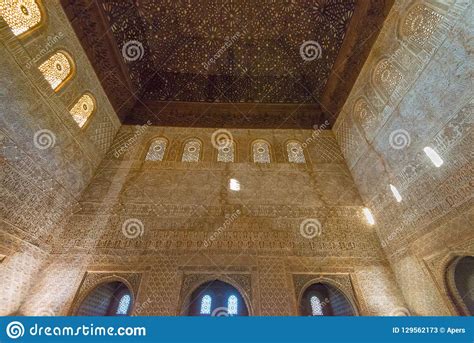 Comares Hall in Nasrid Palaces, Alhambra, Granada Editorial Stock Photo - Image of palaces ...