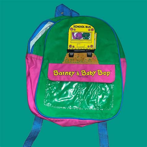 Vintage 90s Barney backpack Very old has marks,... - Depop