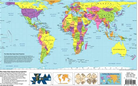 Hobo–Dyer world map projection - intended to present a different ...