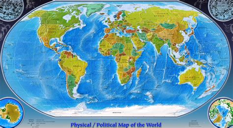 Physical Map Of World Map