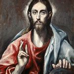 El Greco (Candía, 1541 - Toledo, 1614) Cristo bendiciendo o El Salvador del mundo (1600 ...