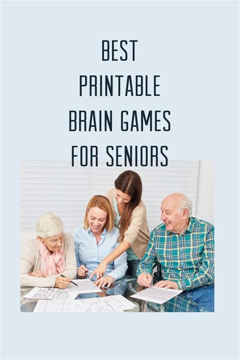 27 Best Printable Brain Games For Seniors - Fun Party Pop