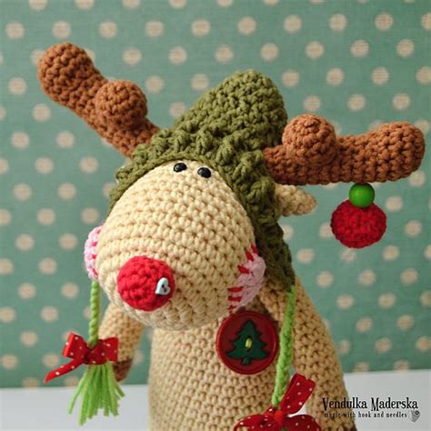 Crochet Pattern Christmas Reindeer by Vendulkam Amigurumi/ - Etsy UK