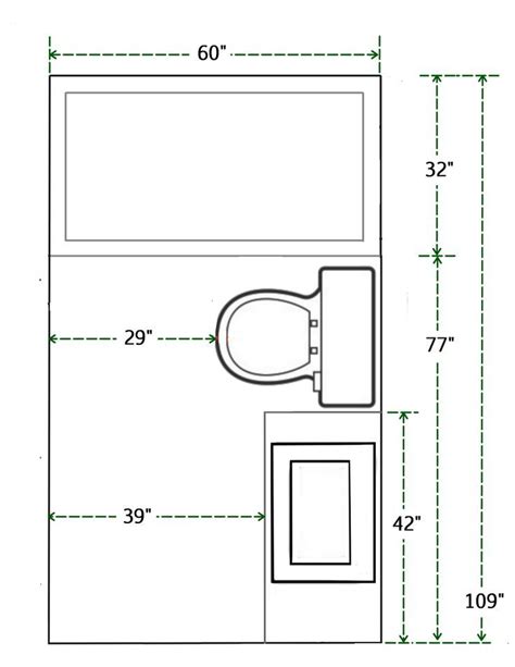 Grundriss und Maße des kleinen Badezimmers - Badezimmer DIY & Ideen | Small bathroom floor plans ...