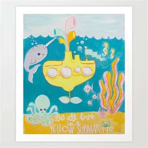 Buy Yellow Submarine Art Print by jonilay. Worldwide shipping available at Society6.com. Just ...