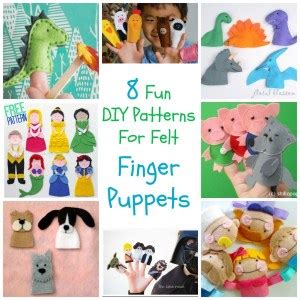 8 Fun DIY Patterns For Felt Finger Puppets – Felting