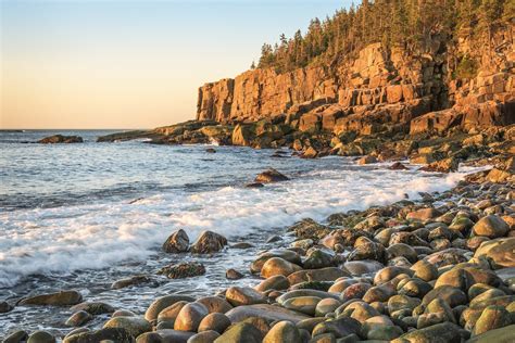 Sunrise at Boulder Beach, Acadia National Park, Bar Harbor, Maine [2048 ...