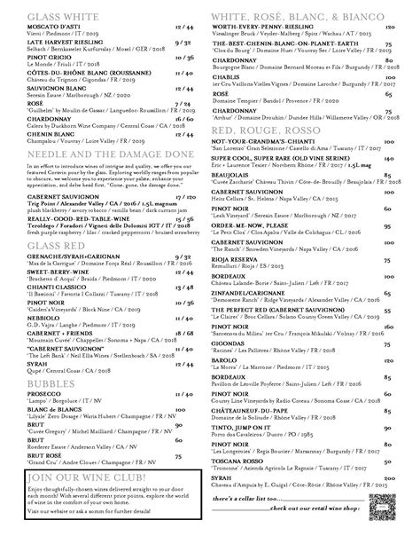 Menu at Bistro Bella Vita pub & bar, Grand Rapids