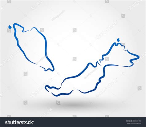 Map Malaysia Map Concept Stock Vector 204838156 - Shutterstock