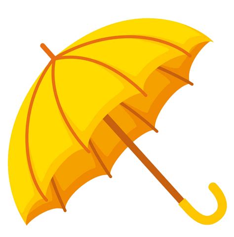 Yellow Umbrella clipart transparent - Clipart World