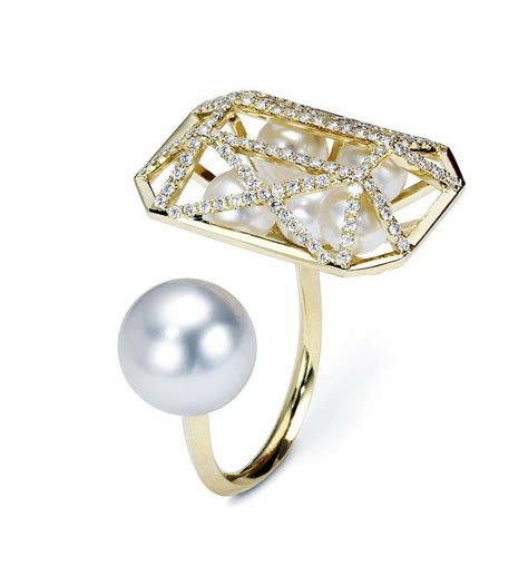 Pearl engagement rings