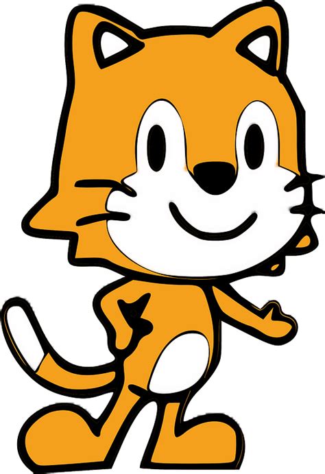 Download Cartoon Ginger Cat Clipart - Scratch Jr Cat Png Transparent ...